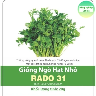 Hạt Giống Ngò Rí Rau Mùi - Giá 14.000₫, giảm tới 17% - Sinh trưởng nhanh, bứt phá 2 Hạt Giống Ngò Rí Rau Mùi - Giá 14.000₫, giảm tới 17% - Sinh trưởng nhanh, bứt phá 2