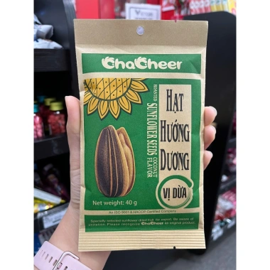 Hạt Hướng Dương Chacheer 40g Nguyên Vị & Vị Dừa - Giá chỉ 13.500 VND, giảm 19% 6 Hạt Hướng Dương Chacheer 40g Nguyên Vị & Vị Dừa - Giá chỉ 13.500 VND, giảm 19% 6