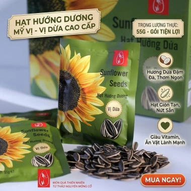 Hạt Hướng Dương Loại 1 Nguyên Vị Truyền Thống 55g Gói Tiện Lợi, Giá 7.000đ Phù Hợp Quán Cafe 3