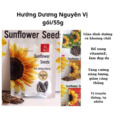 Hạt Hướng Dương Loại 1 Nguyên Vị Truyền Thống 55g Gói Tiện Lợi, Giá 7.000đ Phù Hợp Quán Cafe 5