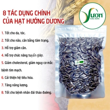 Hạt hướng dương rang muối 500g – Đều, chắc, ngon – Giá 53k tại Vườn Đặc Sản 3