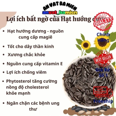 Hạt hướng dương vị dừa & óc chó nhập khẩu, tẩm vị sấy giòn 1kg - 60.000 VND
