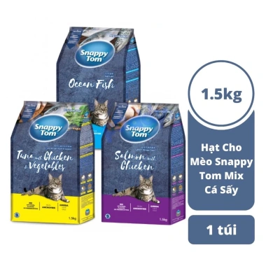 Hạt khô Snappy Tom cho mèo - Nhiều hương vị, chỉ 85.000đ giảm từ 106.250đ