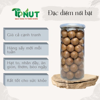 Hạt macadamia ĐăkLăk sấy nứt 500g - Giá ưu đãi 139k, chất lượng cao, thơm ngon