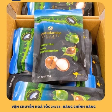 Hạt Macadamia Nội địa Úc 225gr chuẩn, nứt vỏ tự nhiên, giảm còn 150k