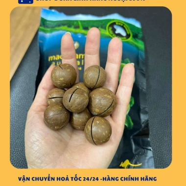 Hạt Macadamia Nội địa Úc 225gr chuẩn, nứt vỏ tự nhiên, giảm còn 150k