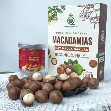 Hạt Macca Cao Cấp 24-30mm Sấy Nứt Vỏ Giòn Thơm, Giá Ưu Đãi 139.000 VNĐ