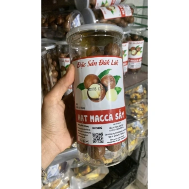 Hạt Macca DakLak 450gr nứt vỏ sạch, rang sấy cao cấp - Giá chỉ 83.300 VND