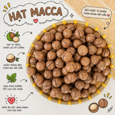 Hạt Macca Lâm Đồng 300-500g Đặc Sản Đà Lạt - Giá ưu đãi 95.000₫, tươi ngon