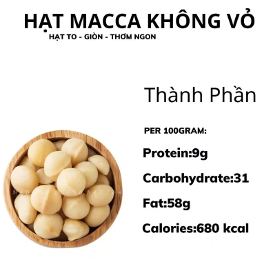 Hạt Macca Nhân Không Vỏ 500g Daklak Cao Cấp - Giòn Thơm Tự Nhiên, Giá Xưởng 169k-130k 3