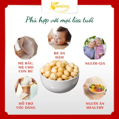 Hạt macca nứt vỏ Đắk Lắk LOẠI 1 giàu dinh dưỡng, tách vỏ dễ dàng, lon 500g - chỉ 91.000đ tại Kamina Store