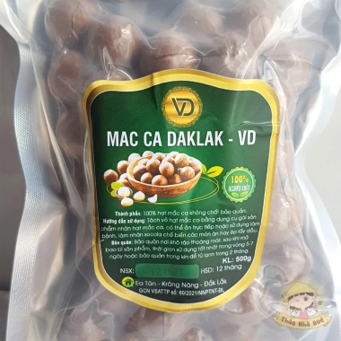 Hạt macca sấy nứt vỏ cao cấp Đặc sản Đắk Lắk 500g - Đồ ăn vặt Tết ngon, giảm giá 135k
