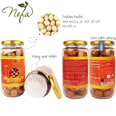Hạt Macca Úc nứt vỏ NOFA 500g - Tặng khui hạt, nhập khẩu, đủ hóa đơn, giá chỉ 55.000 VND