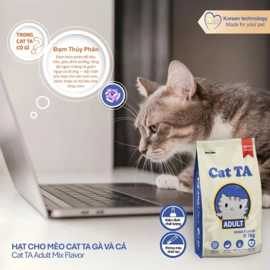 Hạt Mèo Cat TA 4.5kg Vị Gà Tây & Cá Ngừ - Lông Óng Mượt, Hạn Rụng, Giá 222.000đ 4 Hạt Mèo Cat TA 4.5kg Vị Gà Tây & Cá Ngừ - Lông Óng Mượt, Hạn Rụng, Giá 222.000đ 4