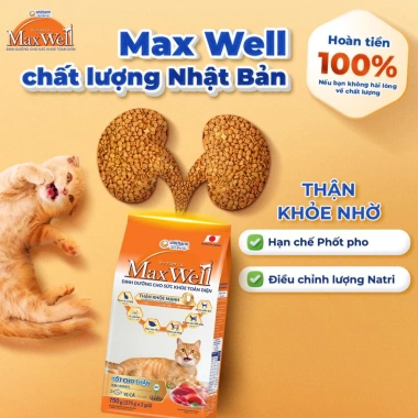 Hạt Mèo MAXWELL 750‑800g Hỗ Trợ Thận, Giảm Nôn, Dễ Tiêu Hóa, Ít Mặn, Trưởng Thành 3