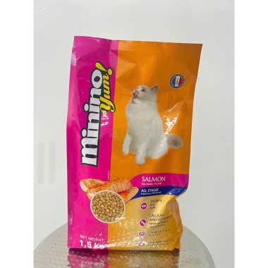 Hạt MININO Cá Hồi 1.5kg Dinh Dưỡng Toàn Diện Cho Mèo Mọi Lứa Tuổi - Giá Ưu Đãi 140k