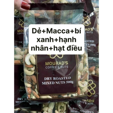 Hạt Mix Dinh Dưỡng Mourad's Úc 500g Cao Cấp - Hạnh Nhân, Macadamia, Hạt Bí, Óc Chó, Dẻ Cười, Giá Ưu Đãi 229k