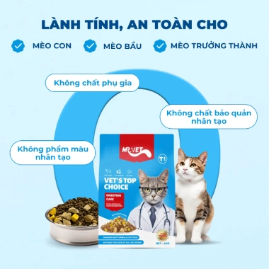 Hạt MrVet T1 1KG - Hoả Tốc 21H, Hỗ Trợ Tiêu Hoá Cho Mèo Mọi Lứa Tuổi Giá Ưu Đãi 152.000 VND 8