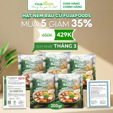 Hạt Nêm Chay Rau Củ FUJA FOODS - Hữu Cơ, Vị Ngọt Tự Nhiên, Không Bột Ngọt - 48.999 VND 2