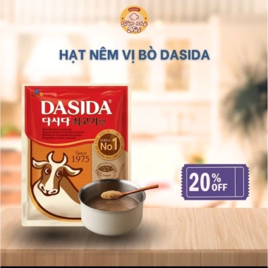 Hạt nêm vị bò Dasida Hàn Quốc 1kg - Chính hãng, giảm còn 235k, hương vị thơm ngon