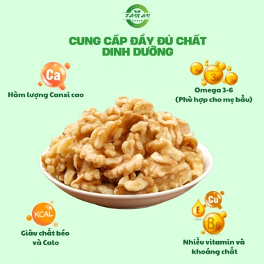 Hạt óc chó nhập khẩu tách vỏ - Óc chó vàng béo giòn tự nhiên, không chất bảo quản | Nông sản Tâm An - Giá 79.000đ 3