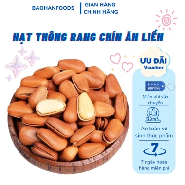 Hạt thông rang chín hạt vàng ăn liền bùi béo, quà Tết tốt cho sức khoẻ 79.000đ
