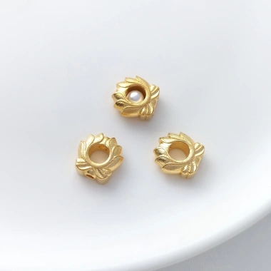 Hạt trống Cát Đào Vàng Lotus Nút thắt Trung Quốc DIY Giá ưu đãi 44.981 10