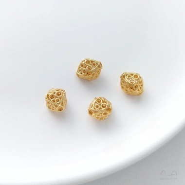 Hạt trống Cát Đào Vàng Lotus Nút thắt Trung Quốc DIY Giá ưu đãi 44.981 16