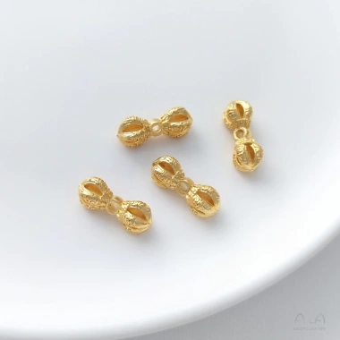 Hạt trống Cát Đào Vàng Lotus Nút thắt Trung Quốc DIY Giá ưu đãi 44.981 17
