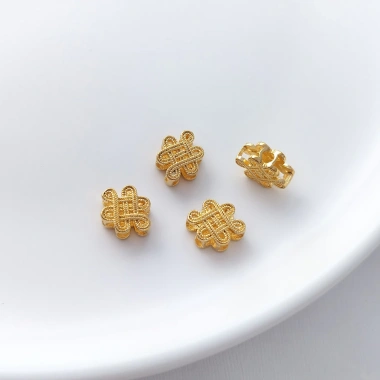 Hạt trống Cát Đào Vàng Lotus Nút thắt Trung Quốc DIY Giá ưu đãi 44.981 21