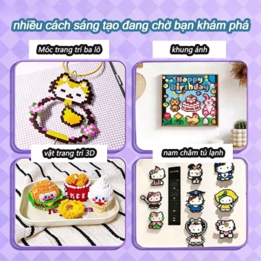 Hạt Xếp DIY cho trẻ 14+ - Đồ chơi sáng tạo, quà tặng, móc treo trang trí, kèm bộ nguyên liệu - Giá chỉ 149.000₫ 2