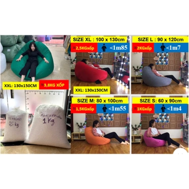 Hạt xốp đa năng size 4 5 6 mm mix không mùi an toàn cho ghế lười và hộp quà giá 30.000₫