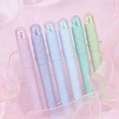 Hấu Paper Set 4 bút highlight pastel, charm trái tim, màu êm mắt, 115.000₫