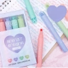 Hấu Paper Set 4 bút highlight pastel, charm trái tim, màu êm mắt, 115.000₫ 7