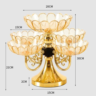 Hay đựng bánh kẹo, hoa quả 5 tầng nhựa cao cấp xoay 360 độ - Sang trọng Tổng kho 88