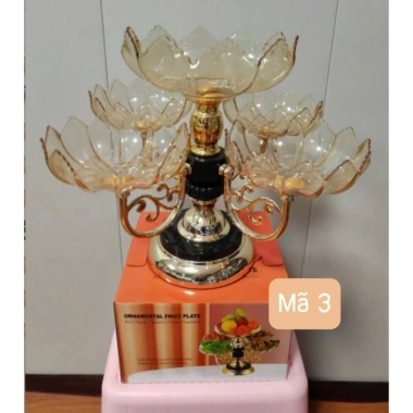 Hay đựng bánh kẹo, hoa quả 5 tầng nhựa cao cấp xoay 360 độ - Sang trọng Tổng kho 88