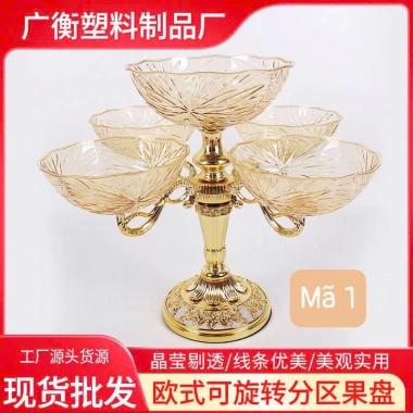Hay đựng bánh kẹo, hoa quả 5 tầng nhựa cao cấp xoay 360 độ - Sang trọng Tổng kho 88