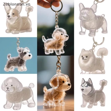 HB Capsule Kỷ Niệm Lông Cún Trong Suốt - Vòng Cây và Móc Khóa Yêu Thú 40.260 VNĐ