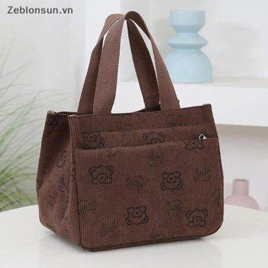 HB Túi xách vải nhung in hình hoạt hình dễ thương cho văn phòng tote bento 89.700₫ 3