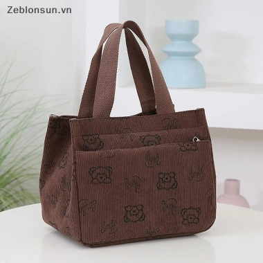 HB Túi xách vải nhung in hình hoạt hình dễ thương cho văn phòng tote bento 89.700₫ 9