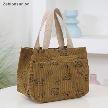 HB Túi xách vải nhung in hình hoạt hình dễ thương cho văn phòng tote bento 89.700₫ 10