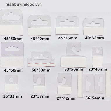 Hcvn 100 chiếc khe cắm PVC dính lỗ thẻ, móc hộp, túi móc treo hiển thị, giá chỉ 40.208₫ 3