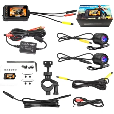 HD Xe Máy DVR 1.080P/720P Dash Cam 3in Màn Hình Trước & Sau, Chống Thấm Nước, Ghi Video Dự Phòng - Giá 996.600 VND 4