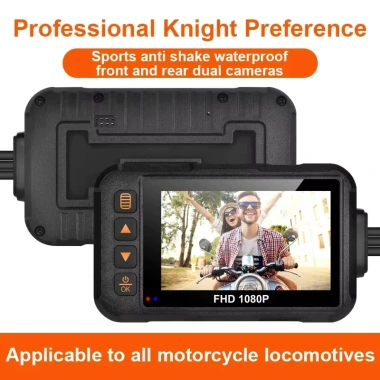 HD Xe Máy DVR 1.080P/720P Dash Cam 3in Màn Hình Trước & Sau, Chống Thấm Nước, Ghi Video Dự Phòng - Giá 996.600 VND 5