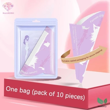 Heabety 10 chiếc dùng một lần - Phễu tiểu nữ mang thai, du lịch cắm trại, di động, đứng, giá chỉ 50.050 VND 2