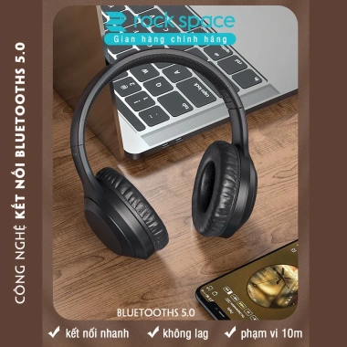Headphone Bluetooth Rockspace O2 không dây chụp tai, mic, chính hãng, BH 1 năm - 395.000₫