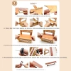 HEFEI Đồ Chơi Nhà Bếp 3D DIY Thức Ăn Nhanh - Giả Vờ Nấu Ăn Tương Tác, Nhập Vai, Tái Sử Dụng, Quà Tặng Trẻ Em 2