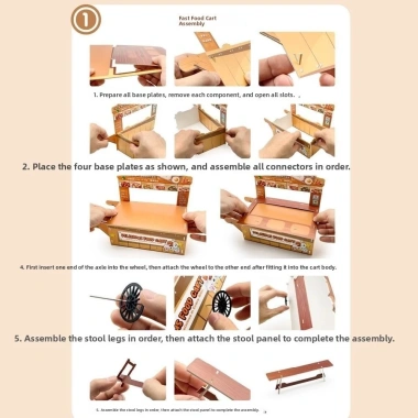 HEFEI Đồ Chơi Nhà Bếp 3D DIY Thức Ăn Nhanh - Giả Vờ Nấu Ăn Tương Tác, Nhập Vai, Tái Sử Dụng, Quà Tặng Trẻ Em