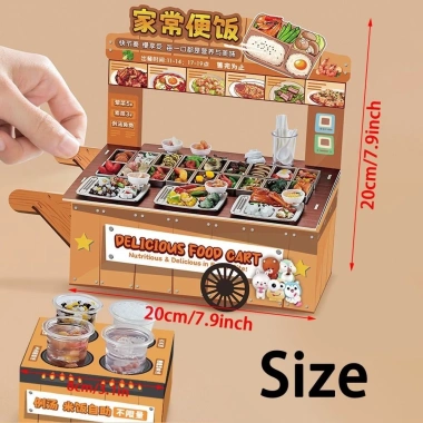 HEFEI Đồ Chơi Nhà Bếp 3D DIY Thức Ăn Nhanh - Giả Vờ Nấu Ăn Tương Tác, Nhập Vai, Tái Sử Dụng, Quà Tặng Trẻ Em
