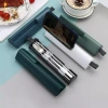 HELLC Bộ dụng cụ du lịch thép không gỉ 304 - Thìa cắm trại, đũa, dao kéo di động, hộp đựng - 108k